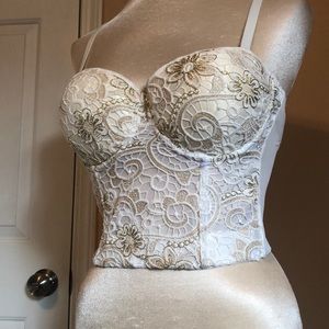 White and Gold bustier